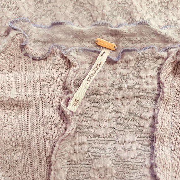 Free People X Revolve Lula Top Moonlit Orchid Lilac Lace Mockneck Top NWOT SZ XS - Picture 5 of 5